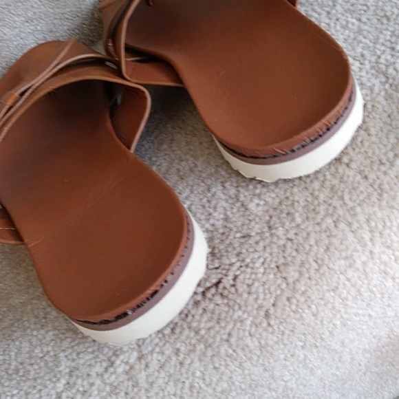 Flat Slipper Wedge Strap Rope Sandal M Brown - Picture 7 of 14